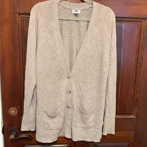 Light Beige Knit Old Navy Cardigan